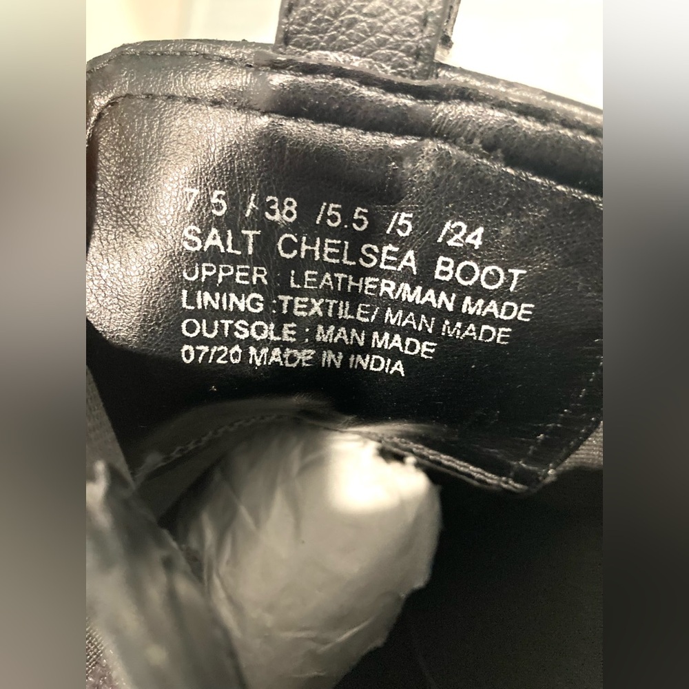 NEW Kenneth Cole Reaction Salt Chelsea Black Leather Ankle Bootie Women’s 7.5 - Picture 10 of 11